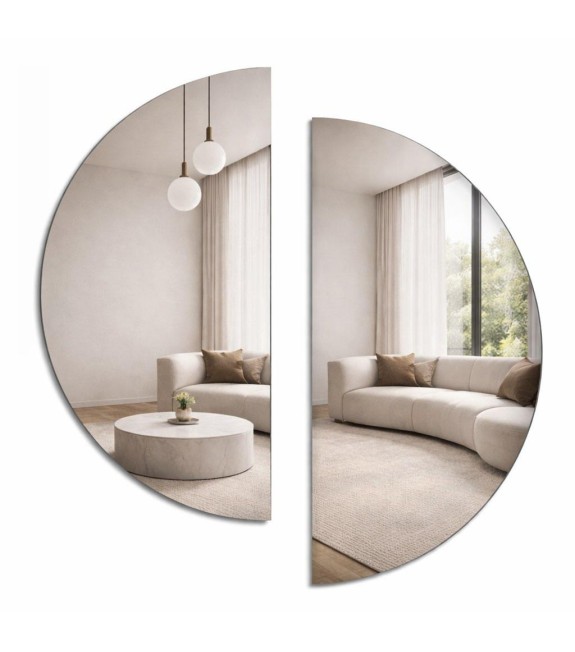 LUSTRO PÓŁOKRĄGŁE KSIĘŻYC 150x75 2