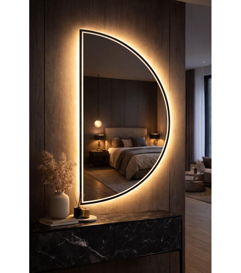 LUSTRO PÓŁOKRĄGŁE KSIĘŻYC 120x60 LED *NOWOŚĆ*