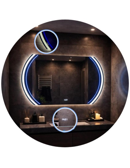 LUSTRO LED AURA BLUE 110cm NOWOCZESNE LUSTRO ŁAZIENKOWE LED CZUJNIK RUCHU