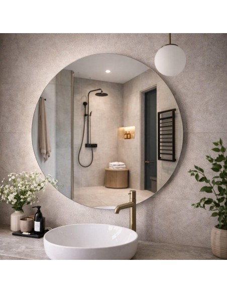 LUSTRO OKRĄGŁE fi 70cm DO ŁAZIENKI POKOJU