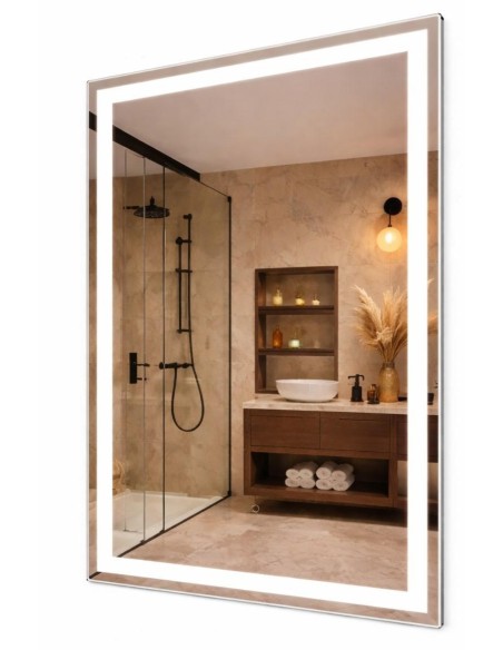 LUSTRO PROSTOKĄTNE LED 120x80