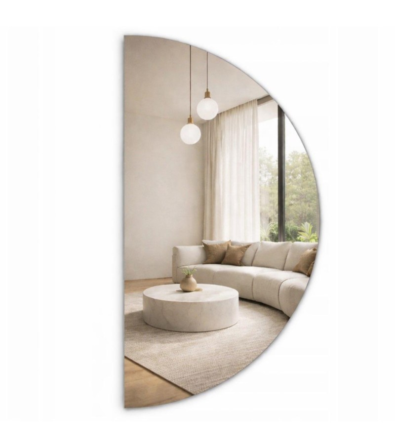 LUSTRO PÓŁOKRĄGŁE KSIĘŻYC 80x40