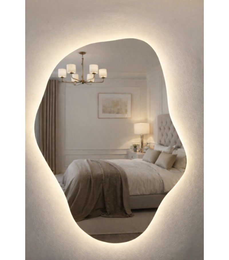 LUSTRO LED CHMURKA 110x80cm PODŚWIETLANE