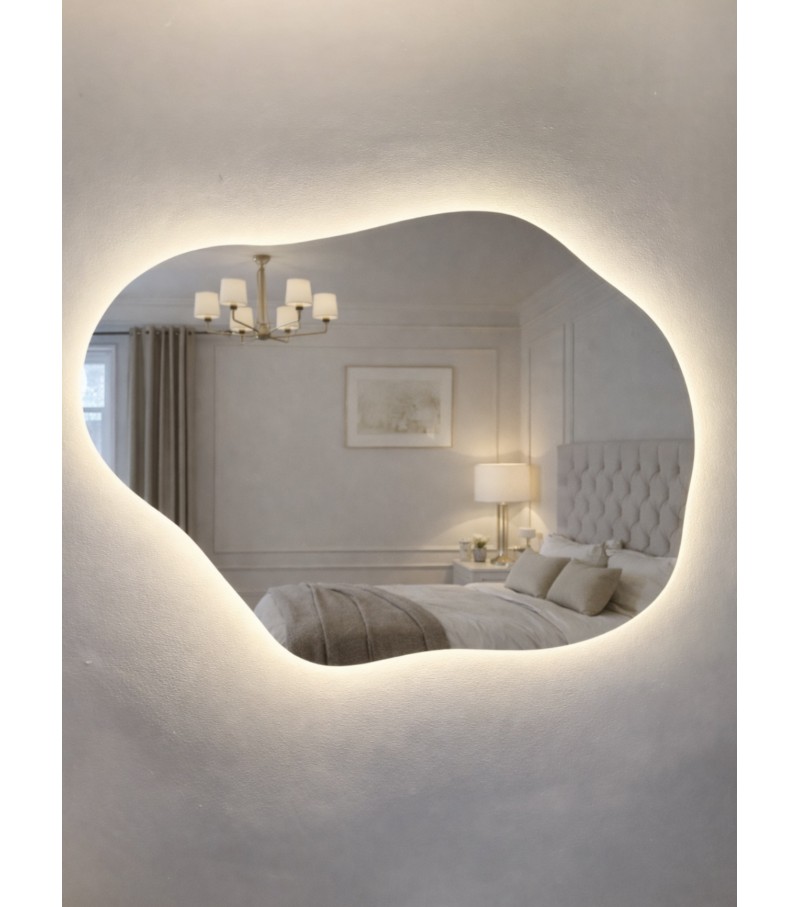 LUSTRO LED CHMURKA 80x60 PODŚWIETLANE