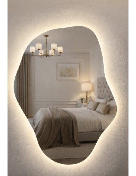 LUSTRO LED CHMURKA 80x60 PODŚWIETLANE