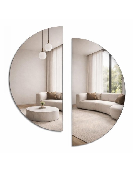 LUSTRO PÓŁOKRĄGŁE KSIĘŻYC 100x50