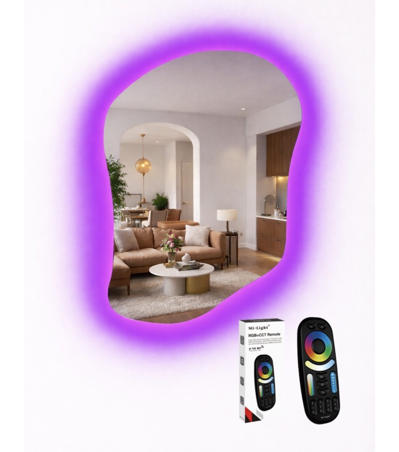 LUSTRO LED RGB 110x80 CHMURKA + pilot