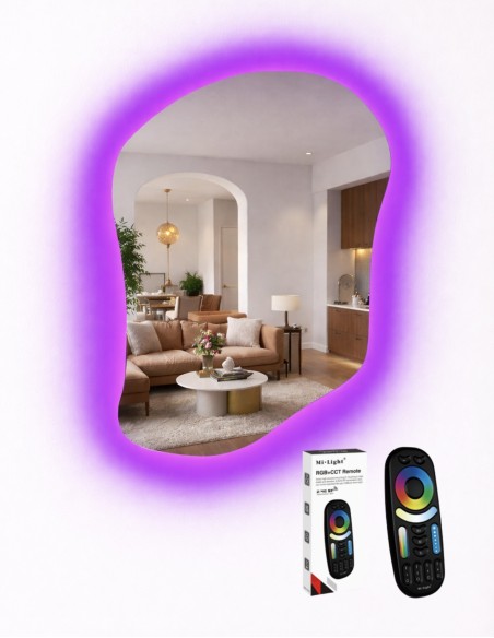 LUSTRO LED RGB 110x80 CHMURKA + pilot